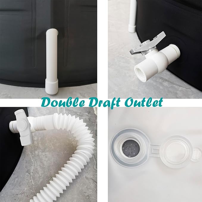 Portable Adult Soaking Bathtub - Folding Cold Plunge Tub Barrel Bath Shower (Dia 29.5" x H 21.6")