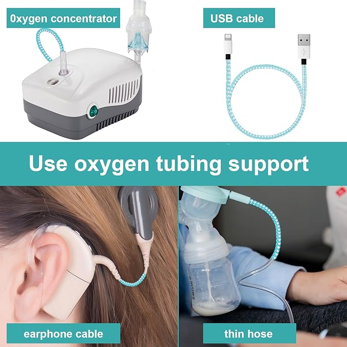 10 Pack Oxygen Tube Support Crimp Straightener for Oxygen Concentrator Machine, Oxygen Tubing Support for Oxygen Concentrator Oxygen Tank Oxygen Hose Nasal Cannula Oxygen Accessories (Radiant Blue)