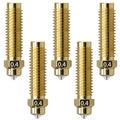 for ELEGOO Centauri Carbon Hotend Bimetallic Hardened Steel Brass Nozzle Kit, Can Replace 5 0.4mm Bimetallic Nozzles, Brass Has Strong Thermal Conductivity & Hardened Steel is Super Wear-Resistant