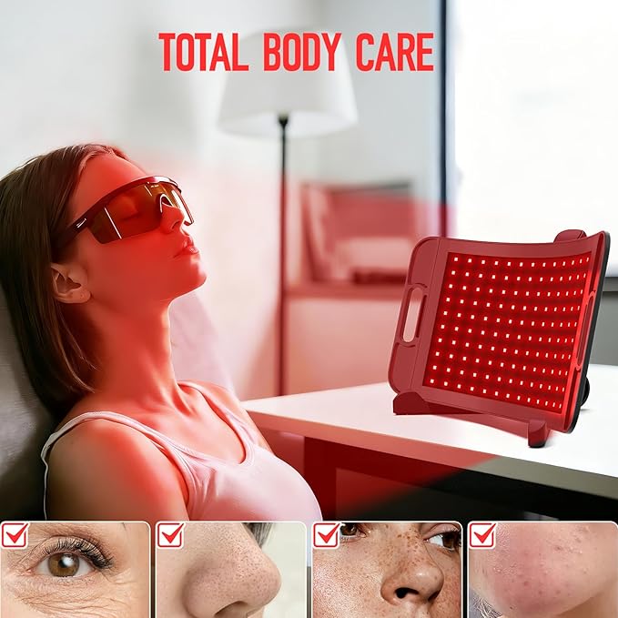 Infrared Light Therapy Pad for Body Pain NIR Deep Therapy for Back Knee Hands Feet Relief Portable 660nm 850nm Home Heating Light Therapy，Best Gift for Christmas Gift(No Stand)