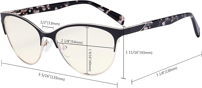 Eyekepper Ladies Cateye Blue Light Filter Glasses - Digital Eyegalsses Blocking Computer Screen UV Rays - Anti Glare Filter Reduce Eye Strain - Red