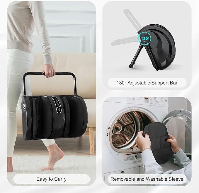 Snailax Foot Massager with Heat, Shiatsu Feet and Calf Massager Machine for Plantar Fasciitis, Neuropathy, Improve Circulation, Foot Leg Massager with Remote Control