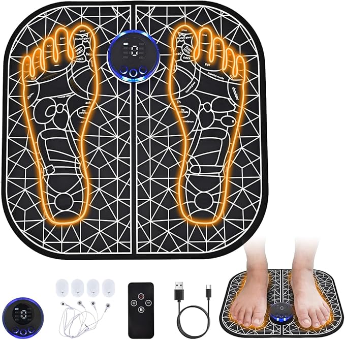 EMS Foot Stimulator (HK701C，EMS Foot Massager for Stimulate Healthy Muscles，Improve and facilitate Muscle Performance，Temporary Relief of Pain associated with Sore and Aching Muscles.