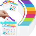 Sherr 56 Pcs Zippered Pill Pouch Bags Pill Pocket Reusable Clear Plastic Pills Bags Translucent Travel Medicine Organizer Travel Storage Pouches with Slide Lock for Pills Small Items(Candy Color)