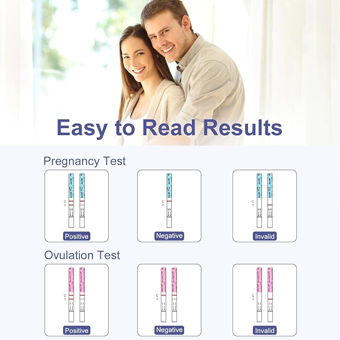 MomMed Ovulation Test Kit (HCG15-LH40), 15 Pregnancy & 40 Ovulation Test Strips with 55 Urine Cups Reliable & Quick Early Pregnancy Test