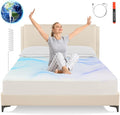 Grounding Sheets Full XL Size,Earth Grounded Fitted Bed Sheet 10% Pure Silver Fiber + 90% Organic Cotton, Bed Grounding Kit with grounding Cord for Improved Sleep & Wellness(Beige, 80"x54"x15")