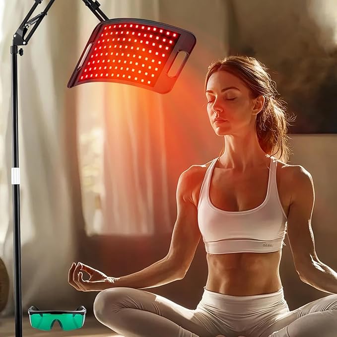 Red Light Therapy for Body, Red Infrared Light Therapy Lamp with Stand Led 660nm Red Light Therapy & 850nm Infrared Light Device for Body