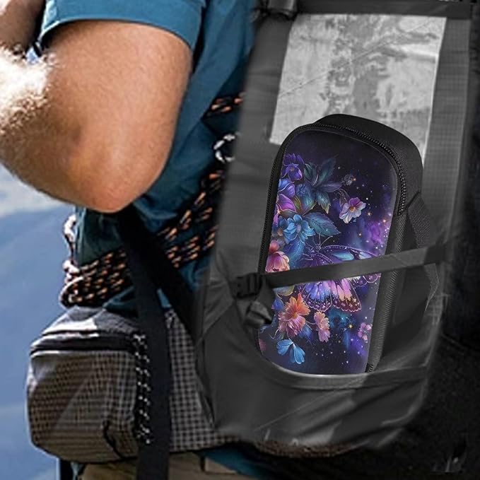 Butterfly Flowers Insulin Cooler Travel Case Insulated Diabetic Bag with Top Handle Medication Cooler Bag for Insulin Pens and Blood Glucose Monitor Supplies Easy to Use