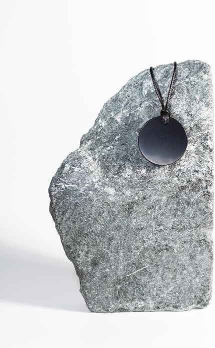 Shungite Pendant Necklace - Harmonizing Shield Defense - Wearable Shungite Crystal for Stress Down and Vitality Up - Shungites Stones from Russian Mine
