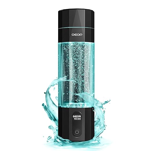 Upgrade Hydrogen Water Bottle - 6400PPB Hydrogen Water Generator, SPE/PEM Certified, 7oz Portable Hydro Water Machine, Perfect for Gym/Travel/Office & Gifts for Friends/Family