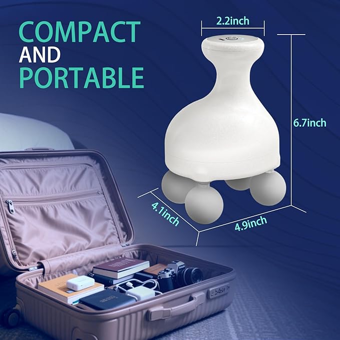 DEITY 4 Heads Handheld Massage Gun Deep Tissue, Electric Body Massager, Percussion Muscle Massager for Easing Shoulder and Back Tension, with Reverse Thrust Function