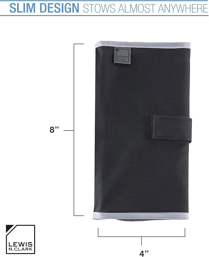 Lewis N. Clark AM/PM Folding Pill Organizer + Supplement Case for OTC Medicine