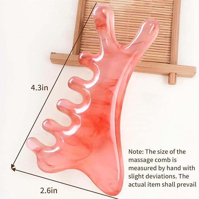 Multi-Functional Manual Massage Tool, Suitable for The Face, Eyes, Head and Neck. It is Used to Reduce Wrinkles, Shape The Jawline and Reduce Swelling. Skin Care Tool (Red)