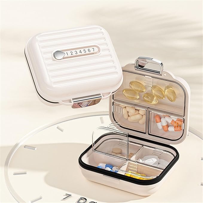 Pills Container Travel Pills Box with 7 Compartment Small Pills Organizers Jewelry Storage Box Box Pills Holder