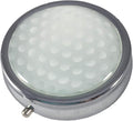 Golf Ball Silver Pill Box – Round 3-Compartment Metal Pill Organizer, Compact 2-Inch Travel Pill Case for Purse, Pocket, or Golf Bag