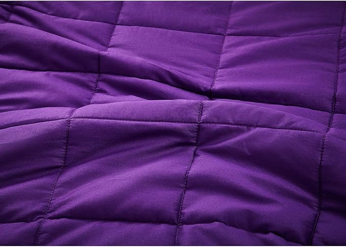 RelaxBlanket Weighted Blanket | 60''x80'',10lbs | for Individual Between 90-140 lbs | Premium Cotton Material with Glass Beads | Violet