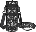 Goth Moon Water Bottle Sling Bag for 25oz/32oz Tumblers,Adjustable Neoprene Water Bottle Carrier Bag,Insulated Carrier with Shoulder Strap & Phone Pocket - Halloween Goth Gifts for Women