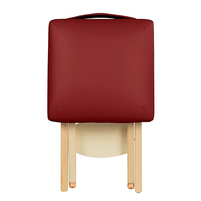 Master Massage Wooden Handy/Folding Massage Stool Burgundy
