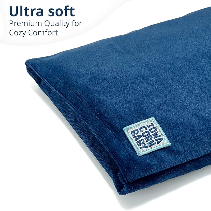 Microwave Heating Pad (with Removable Cover) – Weighted Microwavable Moist Heat Therapy Pad for Back, Neck, Shoulders, and Cramps – Portable, Reusable Cold or Warm Compress, 10" x 7", 2.5lbs