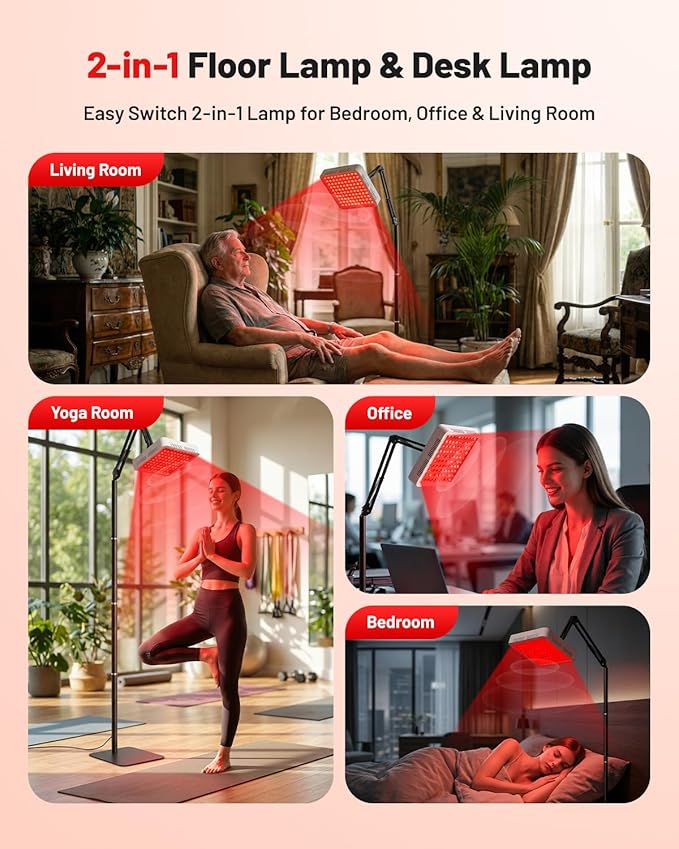 Red Light Therapy for Face Body, 660nm 850nm 940nm Infrared Light Therapy for Home Use, Dual Stand/Hanging Kit, Muscle Recovery & Skin Wellness LED Red Panel with Goggles & Mask, Ideal Gift for Women