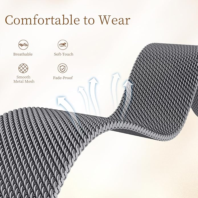 JKD X-Shape Metal Band Compatible with Fitbit Charge 6/ Charge 5 Bands for Women Men, Soft Stainless Steel Mesh Loop Strap Bracelet Wrist Band Replacement for Fitbit Charge 5/ Charge 6 Fitness Tracker