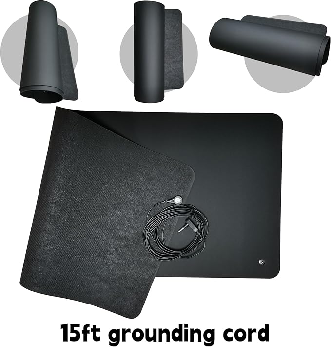 11.8"x27.6" Grounding Mat for feet, Ground to Earth Technology, Grounding Pad for Sleep Improvement & Pain Relief, Earth Connection