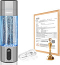 WochiTV Hydrogen Water Bottle Generator, 6400PPB High Concentration Portable Hydrogen Water Machine with SPE/PEM Tech & LED Display, 7oz Leak-Proof BPA-Free Bottle for Gym, Travel, Gifts DARK GRAY