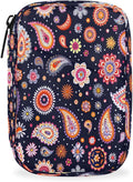 Colorful Ethnic Paisley Pill Case Travel Pill Organizer Weekly 7 Day Portable with Zipper Medicine Box Pill Case for Vitamins, Birth Control,Fish Oils,Medication, Supplements