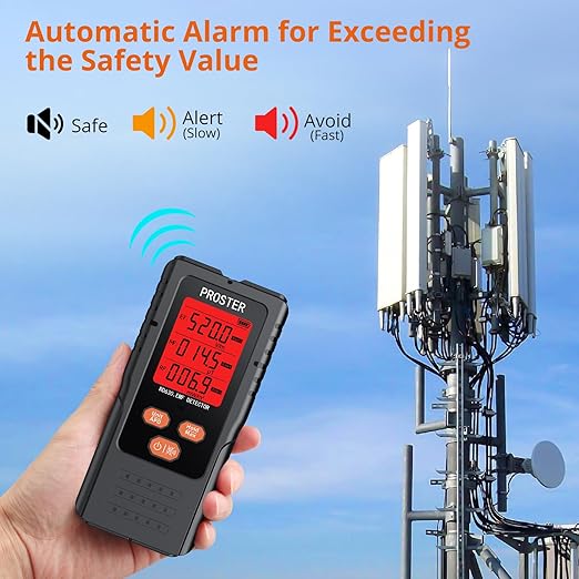 Proster 3in1 EMF Detector, Electric Magnetic Radiation Field Detector for 5G Cell Towers WiFi Smart Meters EMF Reader, or Paranormal Ghost Hunting Equipment