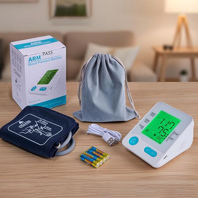 Blood Pressure Monitor: PickTalk Upper Arm Blood Pressure Monitors for Home Use - Adjustable Blood Pressure Cuff 9-17 in - Bluetooth Enabled-Large Backlit Display - Stores 2x99 Readings