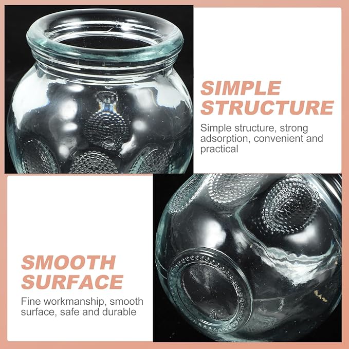 7 Pcs Glass Cupping Set with Finger Grips, Traditional Chinese Fire Cupping Therapy Jars for Back Muscle Tension Relief, Ventosas para Masaje Muscular (2.36X2.16X2.16In)