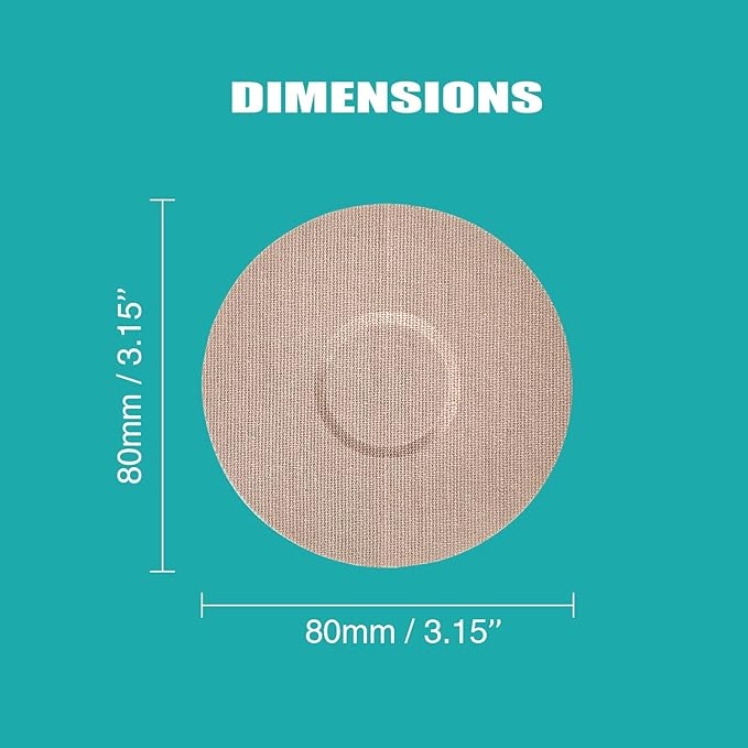 Sensor Cover Patches - Waterproof Adhesive Patches - Long Fixation for Continuous Glucose Monitor Sensor - Lasts 20 Days (25 Pack) (Beige, L3)