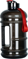 TOOFEEL 2.2 Liter Gym Water Bottle - 100% Leak Proof Big Sports Water Bottle Larger than 74 oz Water Bottle with Visible Volume for Drinking (74oz Transparent Black)