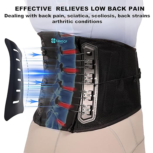 Back Brace for Lower Back Pain Relief with Pulley System,Lumbar Support Belt for Men & Women with Bionic Support System, Ergonomic Design and Lightweight Skin Friendly Material (S)