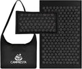 Acupressure Mat and Pillow Set, Linen Cotton Mat with HIPS Spikes for Back/Neck Pain Relief, Sciatic, Headache, Stress and Muscle Relaxation, Full Body Set with Carrying Bag