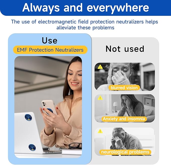 10 Pcs Phone Protection Stickers Neutralizers for Smart Phones/Tablets/Laptops/Computer/WiFi/Priner/TV Electronic Devices