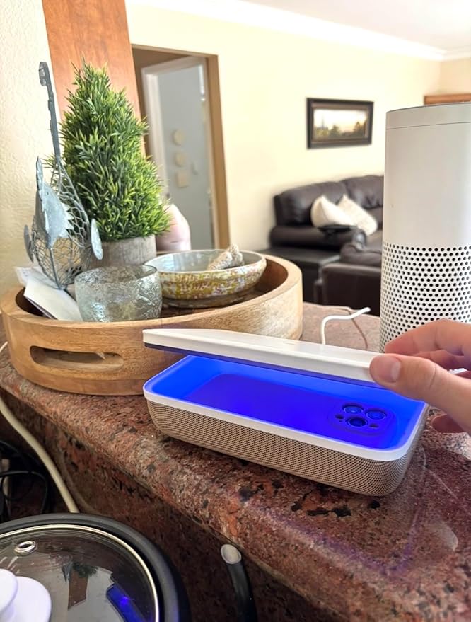 UV Phone Sanitizer Box – Modern UV Sanitizer for Smartphones and More | Large Capacity | Fast Disinfection