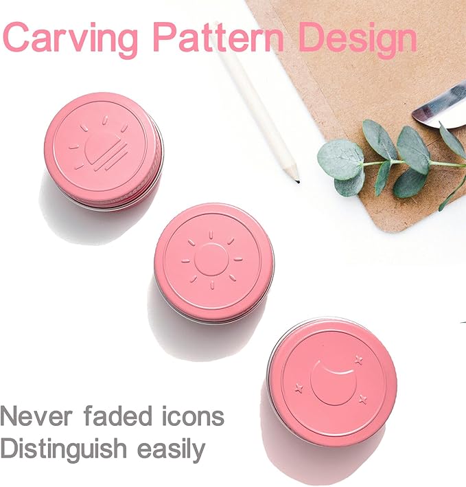 Extra Small Single Pill Box for Purse (3 Pack), Aluminum Screw Top Pill Container, 3 Times a Day Portable Waterproof Single Pill Case for Vitamins, Fish Oils, Supplements (Pink)