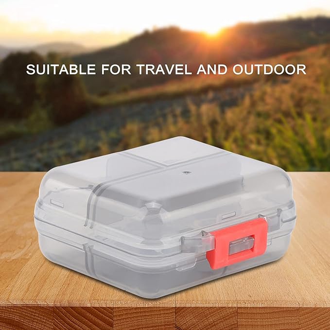 AYNEFY 7 Grids Weekly Travel Box,Portable Travel Vitamin Fish Oil Organizer Pocket Case Container Box(Grey)