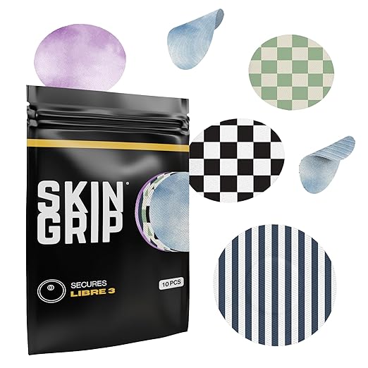 Skin Grip Freestyle Libre 3 Sensor Covers-Waterproof & Sweatproof Adhesive Patches for 10-15 Days (Not for Libre2), Pre-Cut CGM Sensors Cover, Compatible with Instinct Sensors- 20 Pack, Classic Pack