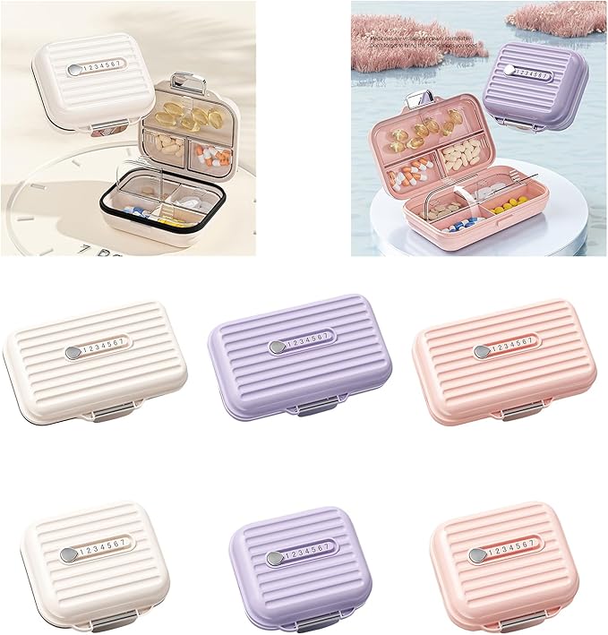 Pills Container Travel Pills Box with 7 Compartment Small Pills Organizers Jewelry Storage Box Box Pills Holder