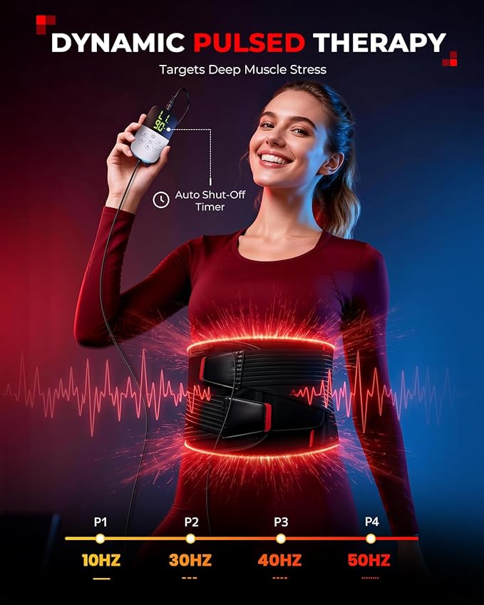 LTW Red Light Therapy Belt, 210 LEDs Infrared Red Light Therapy for Body, 660nm & 850nm Near Infrared Wrap with Vibration for Back Pain Relief, Waist, Belly, Shoulder