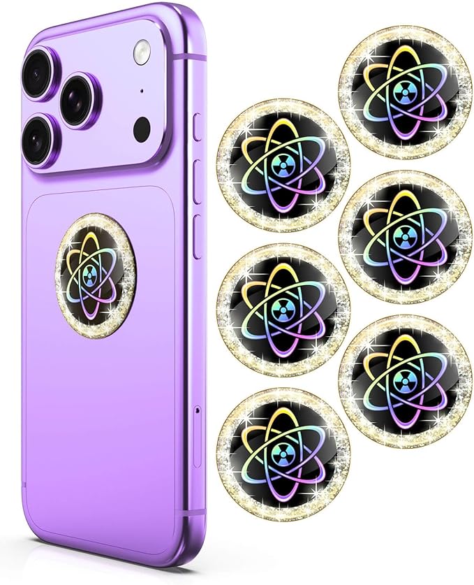 24K Gold Crystal Diamond Protection Cell Phone Stickers Smart Phone, Laptops, Tablets, All Devices（6 pcs）…