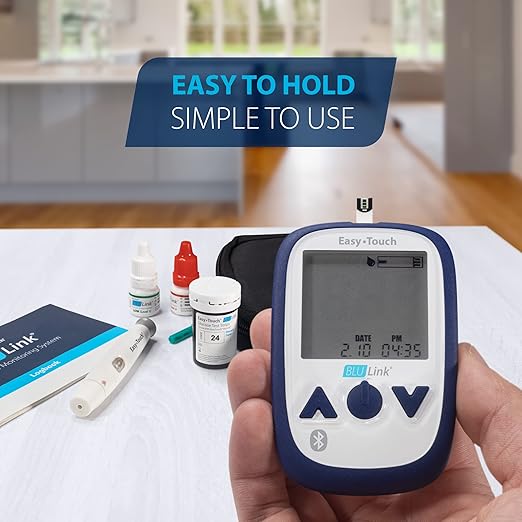 BluLink Glucose Control Solution by Easy Touch, High (Level 3) & Low (Level 1), 2 Vials (3.5 mL Each)