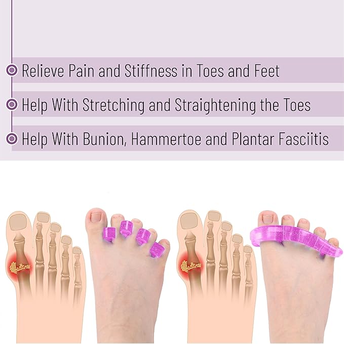 Dr. JK- ToePal Gel Toe Separator, 2 Pairs, Toe Spacers, Bunion Corrector