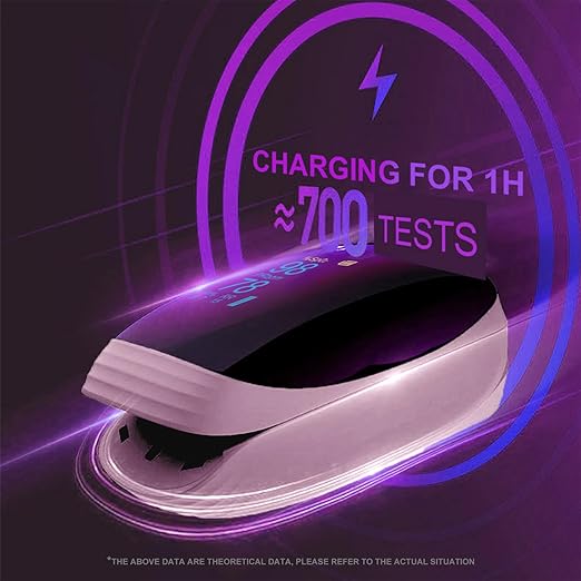 Pulse oximeter fingertip, Oxygen Monitor fingertip Rechargeable, Oxygen Meter Finger Pulse Oximeter for Over-The-Counter Use - Precision Rapid Oximeter SpO2 Readings Outdoor Sports Home-OTC - Pink