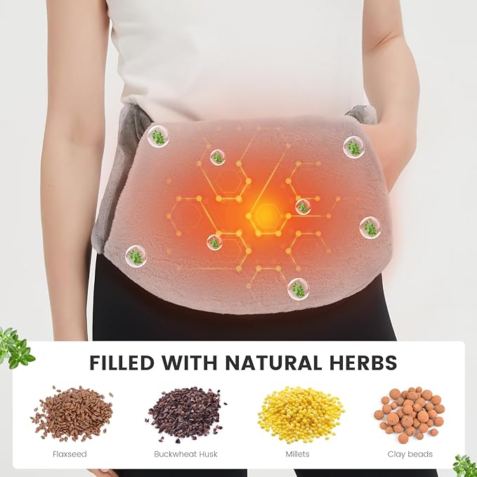 Microwave Heating Pad for Lower Back Pain Relief, Moist Heating Pad Microwavable for Period Cramps, Stomach, Shoulder and Warm Compress for Muscle Pains