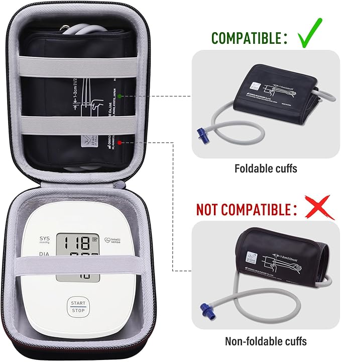 LTGEM Case Compatible with OMRON Bronze BP5100 / BP5000 / 5 Series BP742N / BP7200 Blood Pressure Monitor, Purple(Case Only)