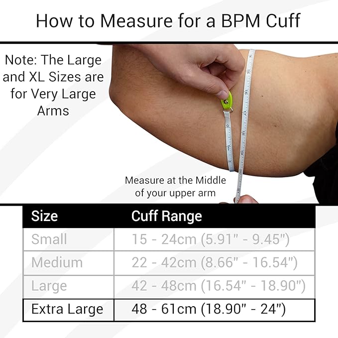 Vive Precision Blood Pressure Cuff Replacement - Compatible with Omron Series 5 & Most BP Monitors - Universal Cuff for Adults, Seniors & Elderly (X-Large)