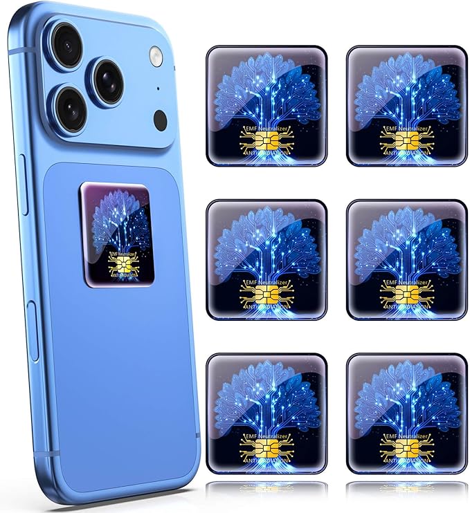 Cell Phone EMF Protection Neutralizers - for Smart Phones/Tablets/Laptops/Computer/WiFi/Priner/TV 6 Pack